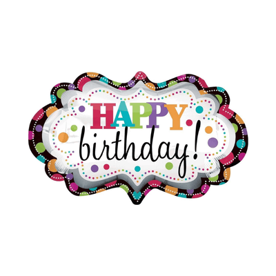 Wholesale Happy Birthday Marquee Shaped Helium Foil Balloon 27" - (Case of 12)