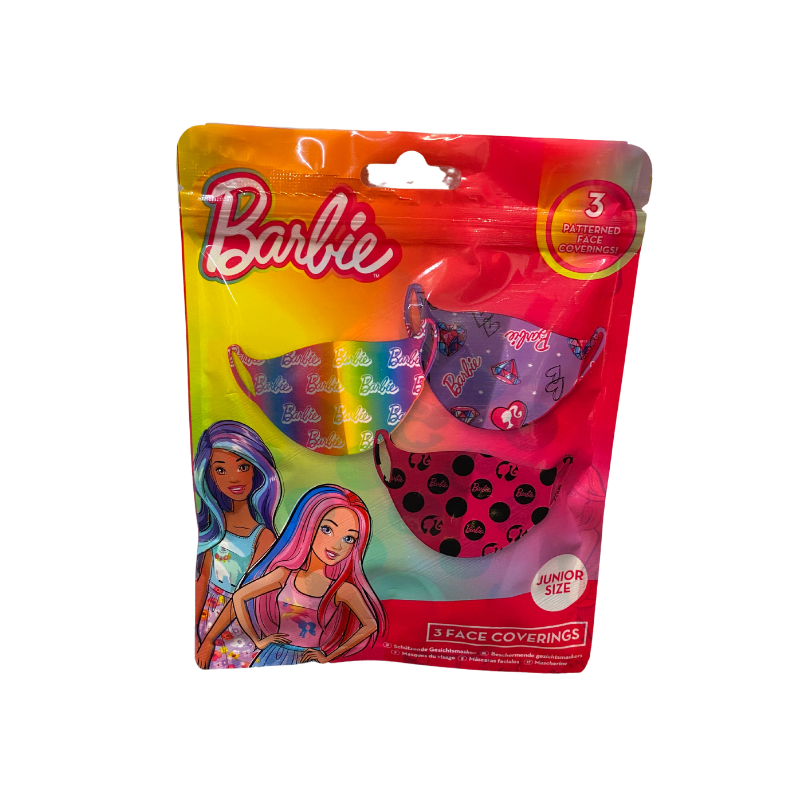 Wholesale Barbie Face Coverings Pack of 3 - (Case of 12)