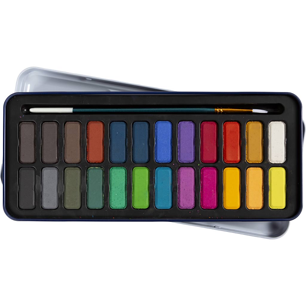 Assorted Colours Watercolour Ink - 24 Pack