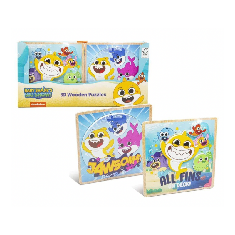 Baby Shark Wooden 3D Jawsome Puzzle