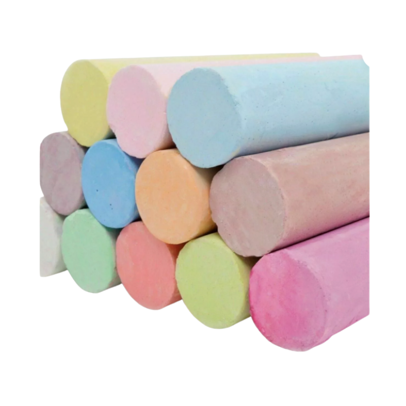 Jumbo Chalks Bucket - 50 Assorted Colours