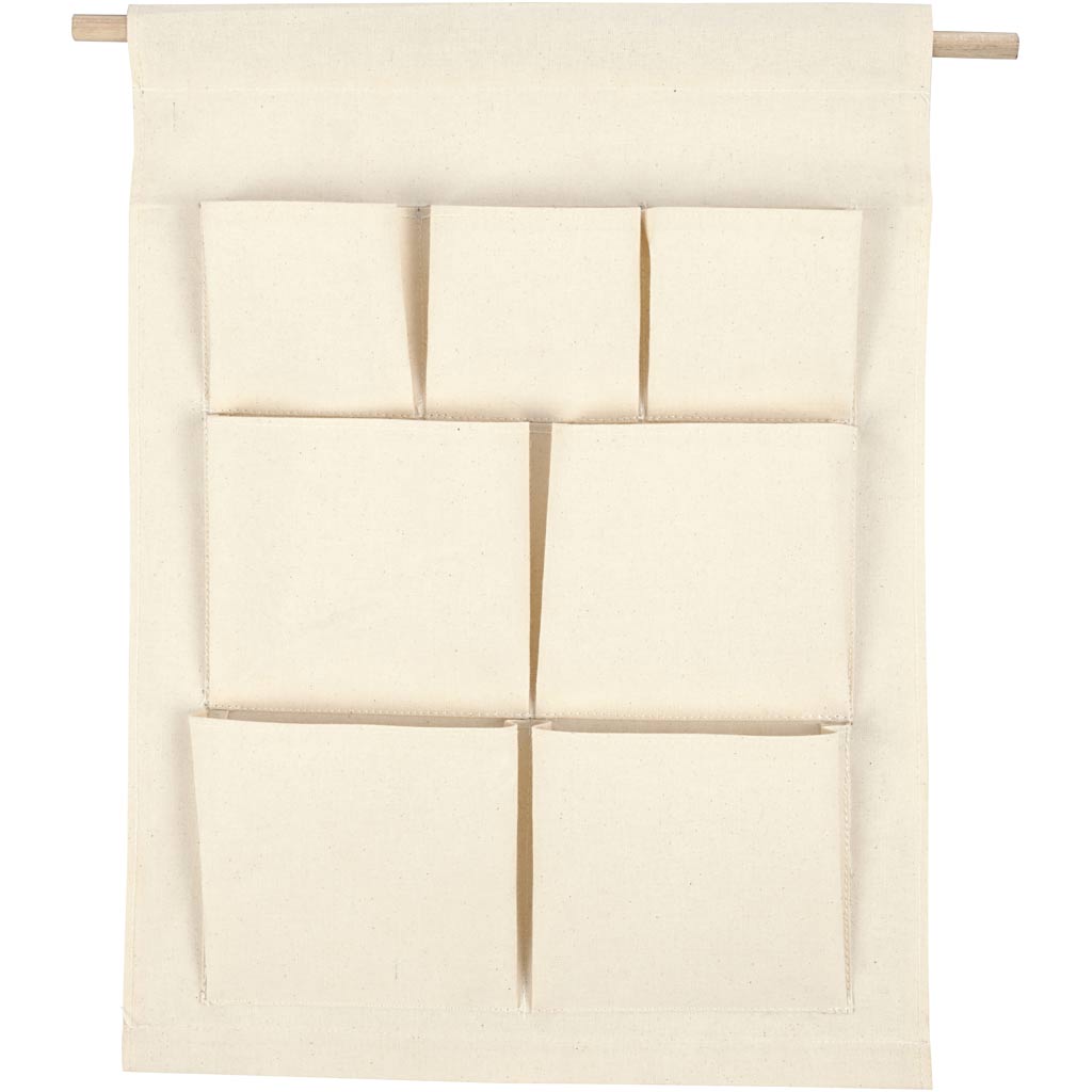 Light Natural Hanging Organiser Thick Cotton Canvas