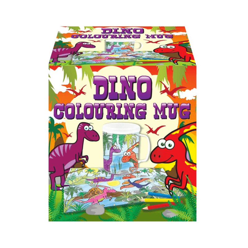 Wholesale Dinosaur Colouring Mug - (Case of 12)