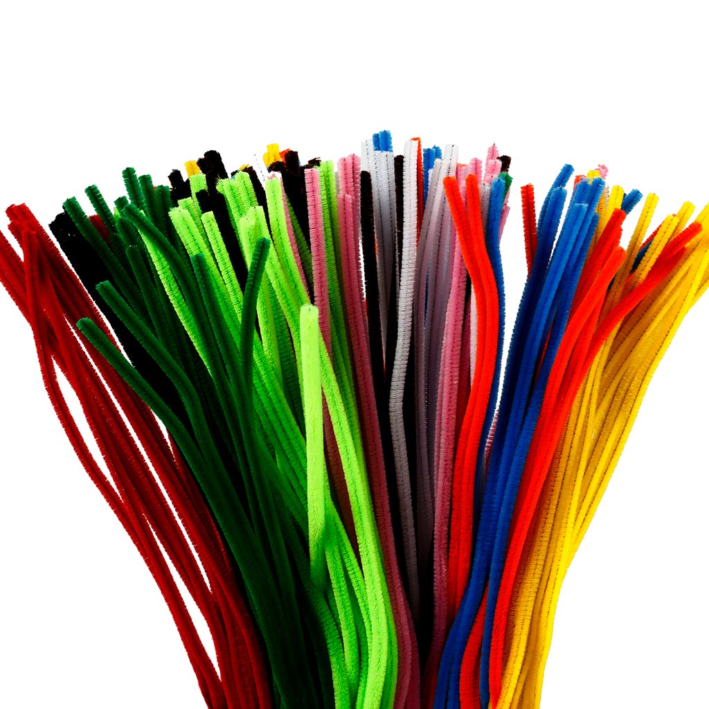 Assorted Colours Pipe Cleaners - 200 Pack 45cm x 6mm