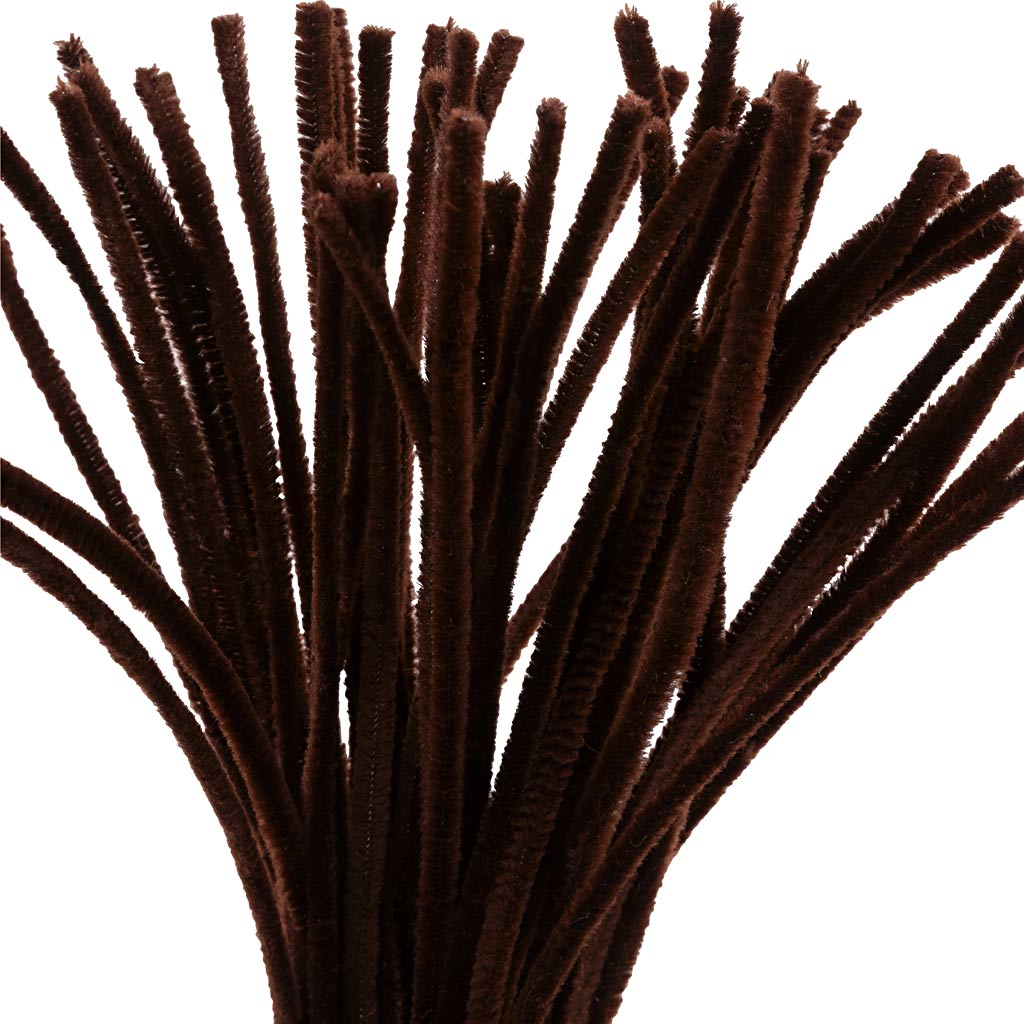 Brown Pipe Cleaners - 50 Pack 30cm x 6mm