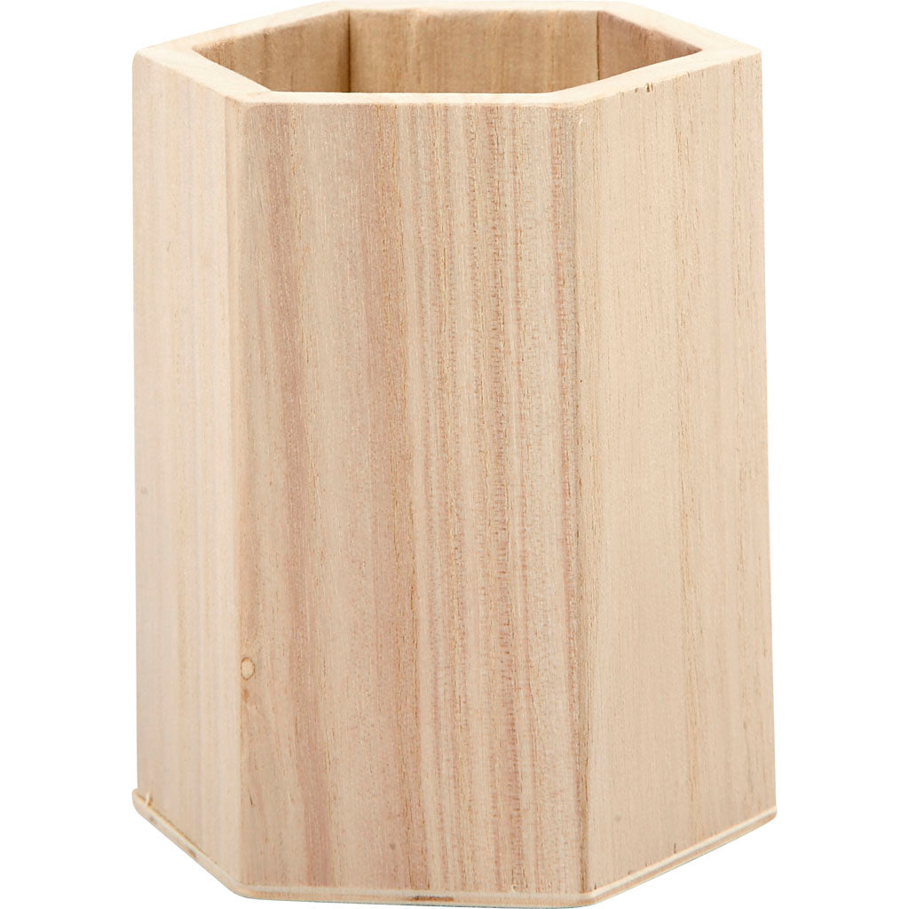 Wooden Pencil Holder - 10.5cm x 8cm