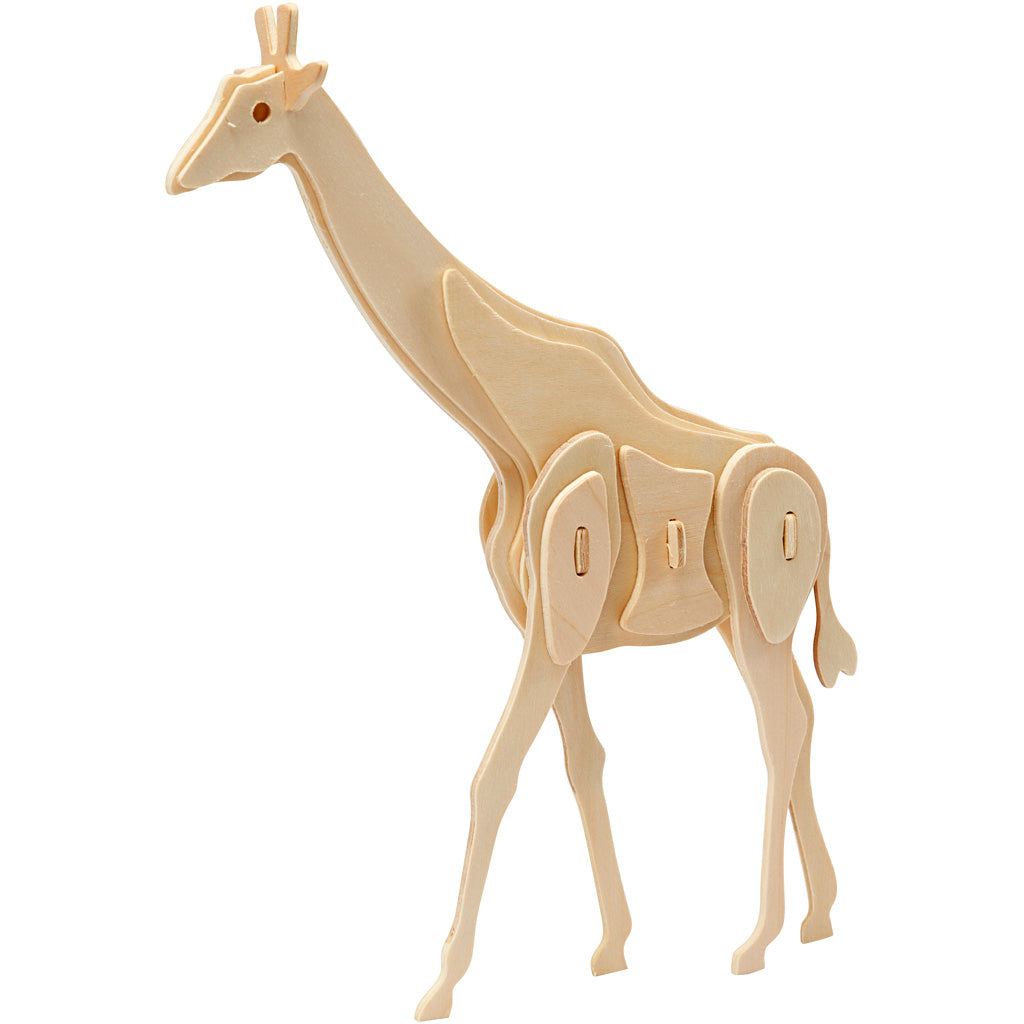 Giraffe Wooden 3D Construction Figures Toy Craft Kit