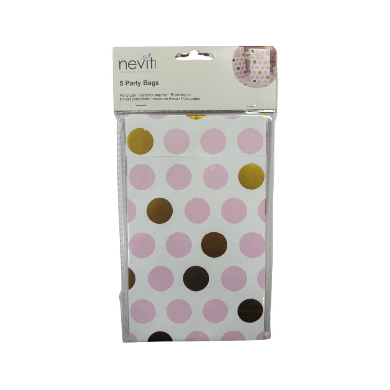 5 Pink Dots Party Bags