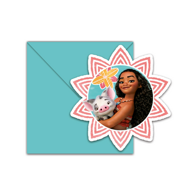Wholesale 6 Disney Moana Kids Party Invitations - (Case of 12)