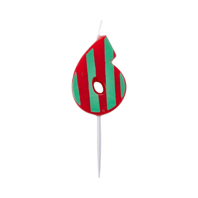 Wholesale Number 6 Birthday Party Candle - (Case of 12)