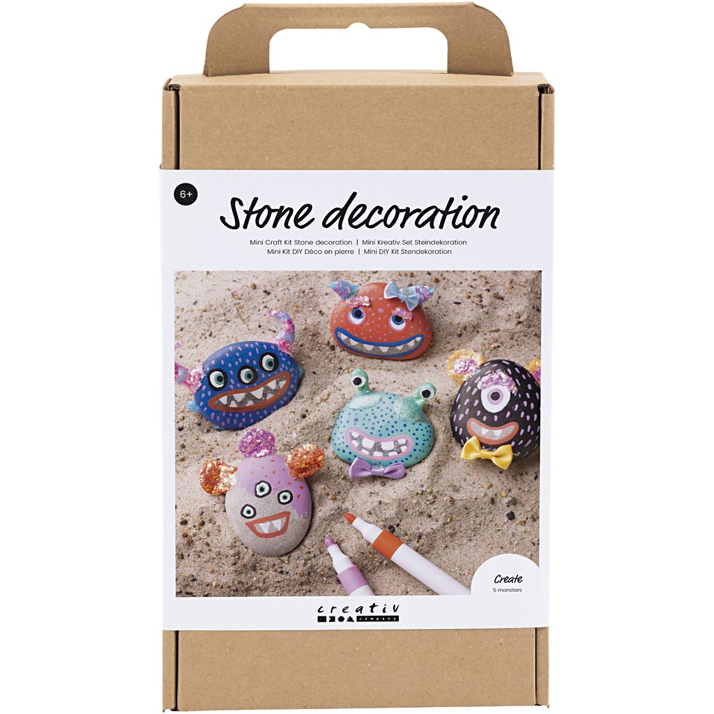 Monster Stone Decoration Craft Kit With Assorted Colours