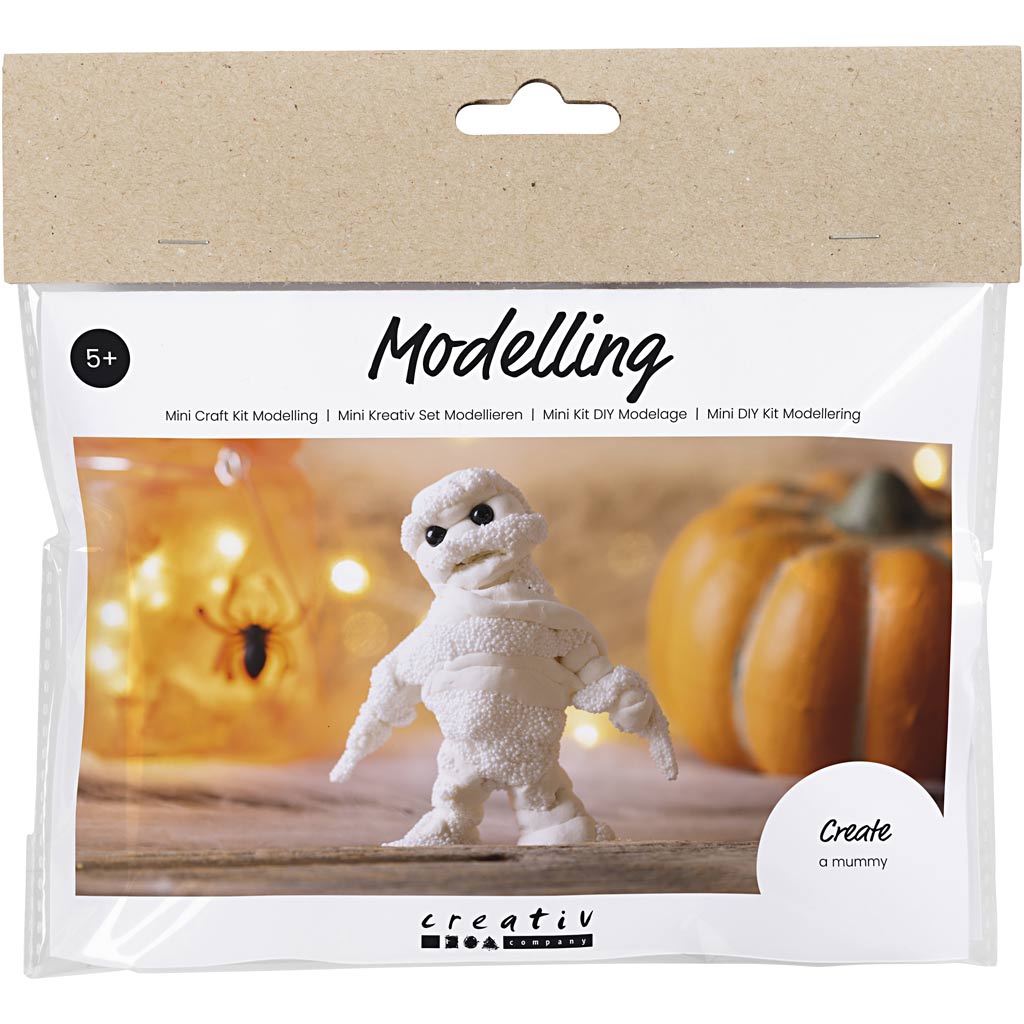 Halloween Mummy White Modelling Silk Clay and Foam Clay Craft Kit