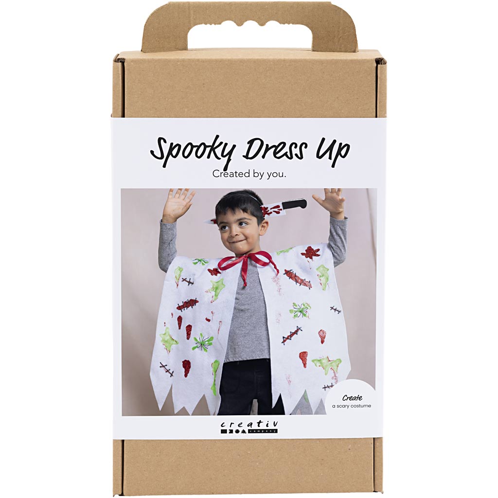 Spooky Costume Cape And Headband Craft Kit With Assorted Colours