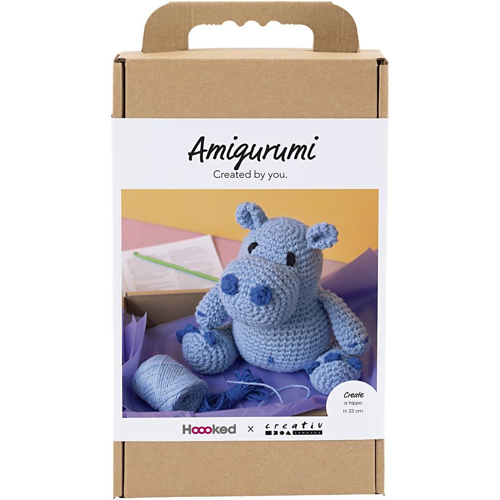 Blue Hippo Crochet Craft Kit