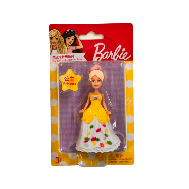 Wholesale Barbie Mini Make Believe Doll - Princess Pink Hair - (Case of 8)