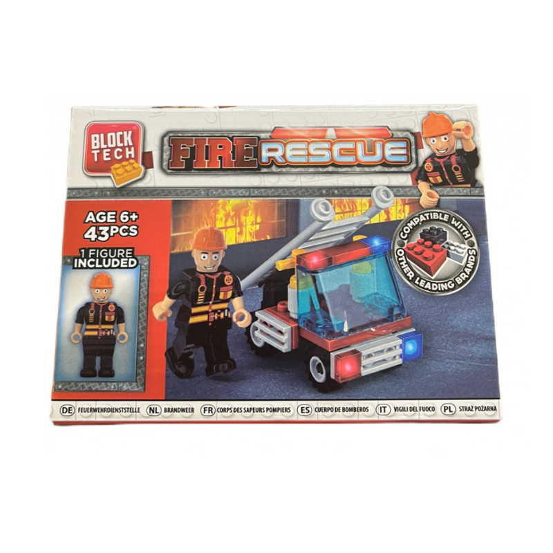 Wholesale Mini Block Tech Fire & Rescue - (Case of 12)