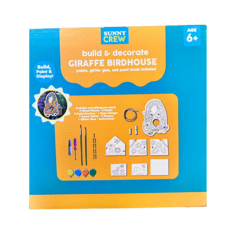 Build & Decorate Your Own Giraffe Birdhouse