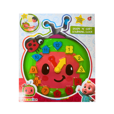 Wholesale Cocomelon Shape & Sort Learning Clock - (Case of 6)