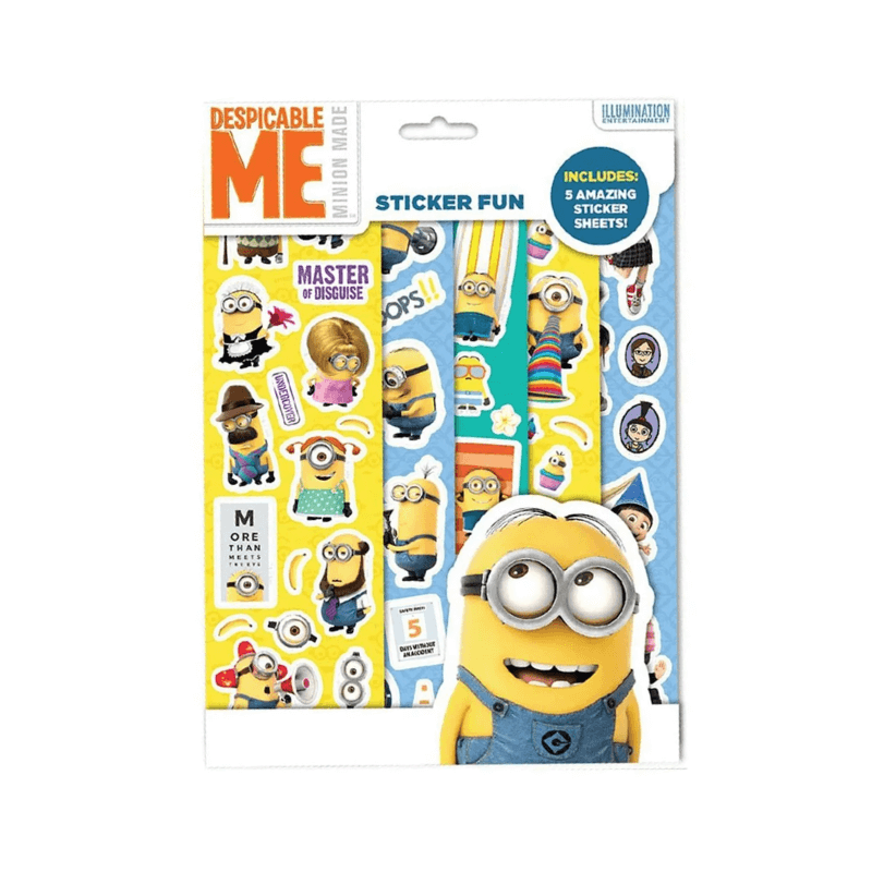 Despicable Me Sticker Fun - 5 Pack Of Sticker Sheets