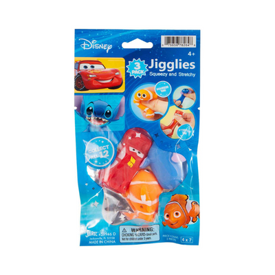 Wholesale Disney Jigglies Squishy & Stretchy Toy 3 Pack - (Case of 144)