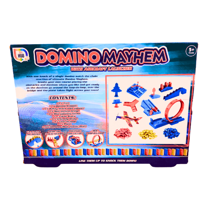 Domino Mayhem With Aircraft Launcher Board Game