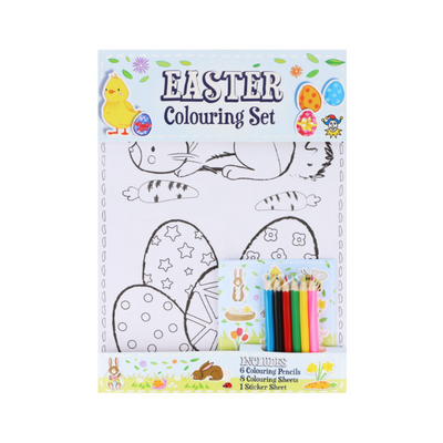 Wholesale Easter Colouring Set With Pencils & Sticker Sheets - (Case of 12)