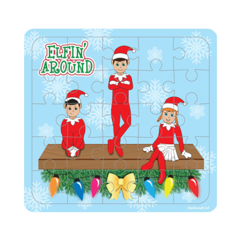 Wholesale Elfin' Around Mini Jigsaw Puzzle - (CDU of 108)