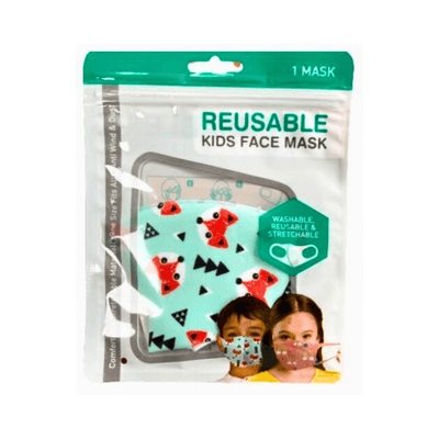 Wholesale Fox Print Junior Face Mask - (Case of 36)
