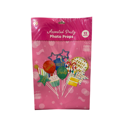Wholesale Party Photo Props 12 Pack - (Case of 16)