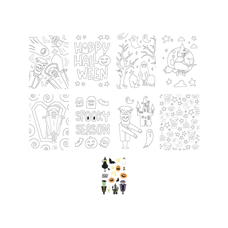 Halloween Colouring Set