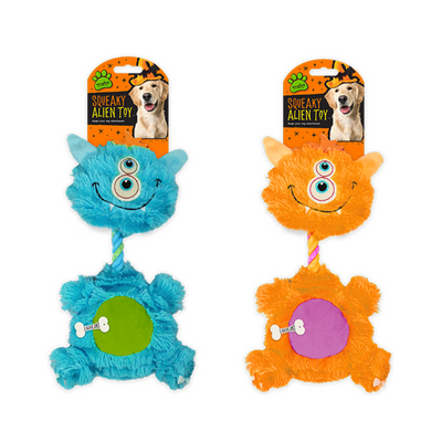 Wholesale Halloween Squeaky Alien Dog Toy - (Case of 12)
