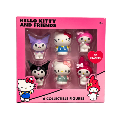 Wholesale Hello Kitty 3D erasers 6 Pack - (Case of 12)