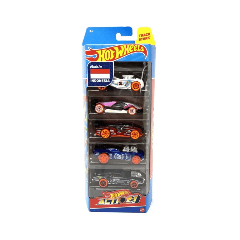 Hot Wheels 5 Car Pack Action Track Stars PoundFun