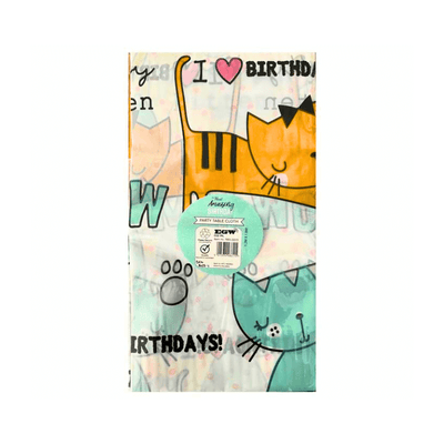 Wholesale Meow Pretty Kitten Party Tablecloth - (Case of 16)