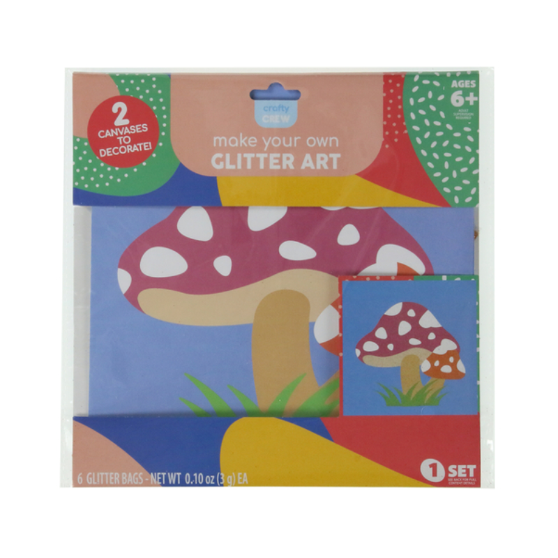 Wholesale Make Your Own Mushroom Glitter Art - (Case of 24)