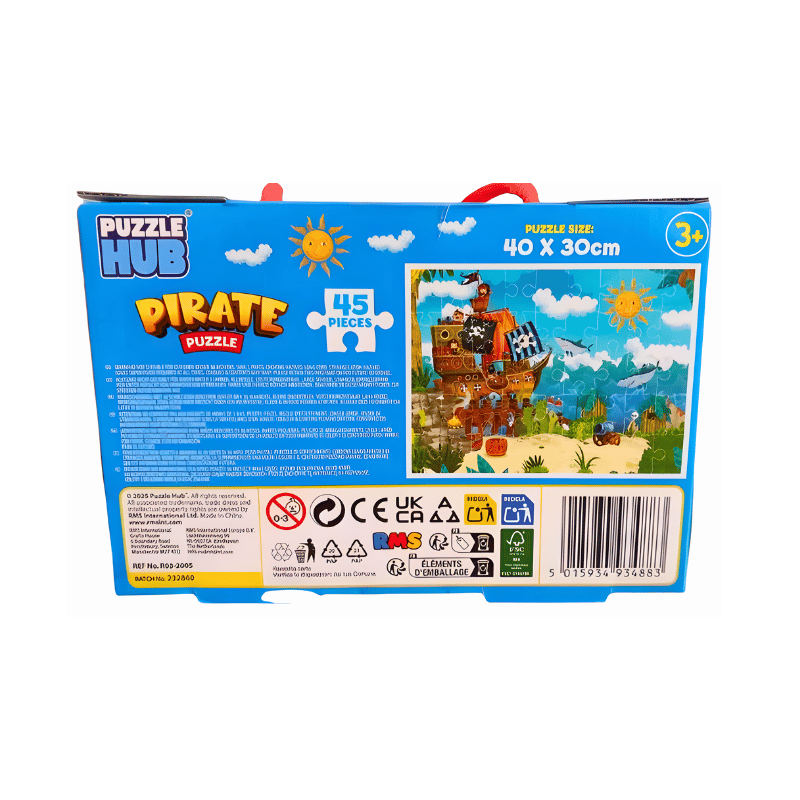 Pirate Jigsaw Puzzle - 45 Piece - Rear