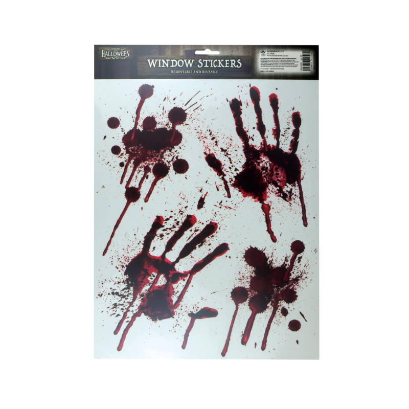 Halloween Bloody Hand Print Window Stickers PoundFun halloween-bloody-hand-print-window-stickers-poundfun