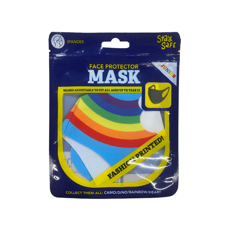 Wholesale Junior Face Mask Protector Rainbow - (Case of 24)