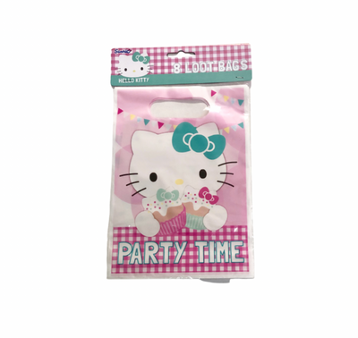 Wholesale Hello Kitty 8 Loot Bags Party Time - (Case of 12)