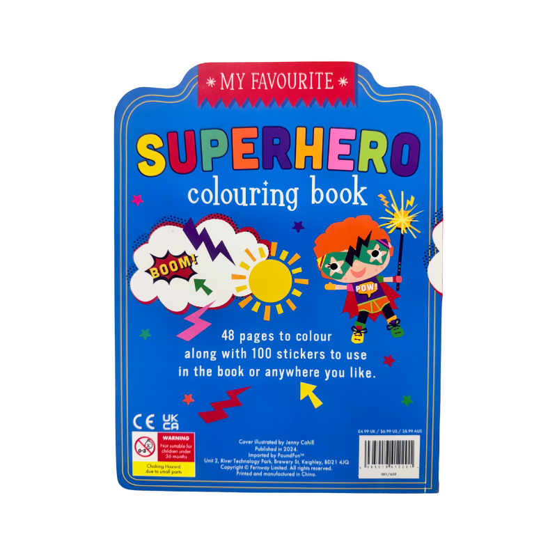 Superhero Sticker Colouring Book