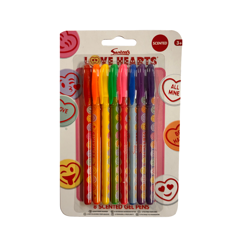Swizzels Love Hearts 8 Scented Gel Pens