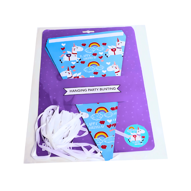 Wholesale Unicorn Party Bunting - (Case of 16)