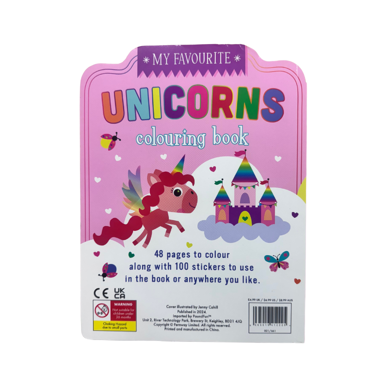 Unicorn Sticker Colouring Book