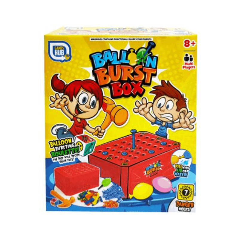 Horypt Balloon Blastboxs Game, Funny Whack A Balloon Game, Balloon  Explosiones Game Set with 30 Pins and 100 Balloons, Multiplayer Balloon Pop  Game for Family Party : : Toys & Games