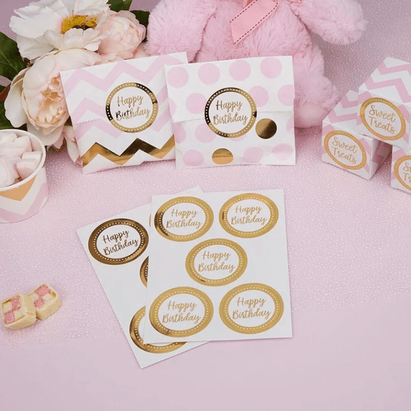 Pattern Works Happy Birthday Stickers - 25 pack