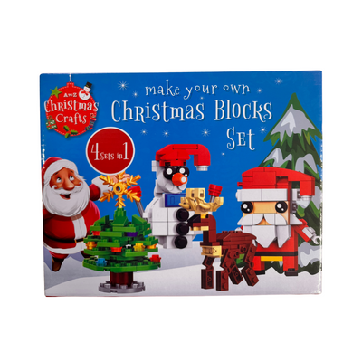 Wholesale Make Your Own Christmas Building Blocks Set - 4 In 1 Set - (Case of 6)