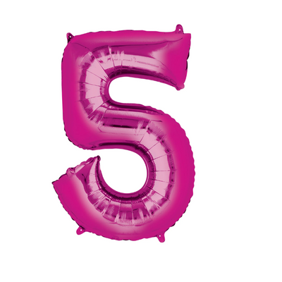 Wholesale Large 34" Pink Super Shape Foil Balloon - 5 - (Case of 8)