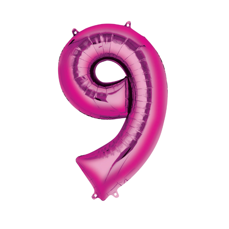 Wholesale Large 34" Pink Super Shape Foil Balloon - 9 - (Case of 8)