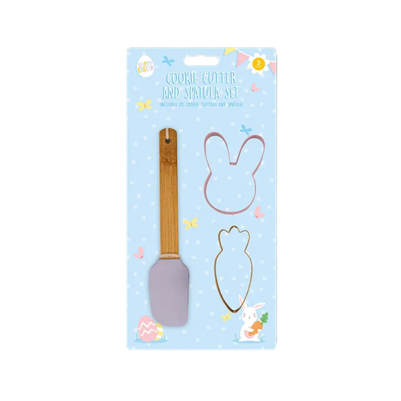 Wholesale Easter Cookie Cutter & Spatula Set - (Case of 18)
