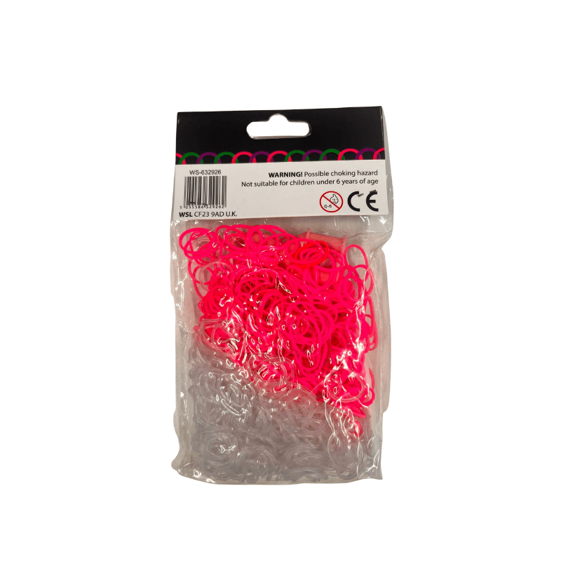 600 PINK & CLEAR LOOM BANDS